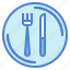 cutlery, dish, fork, knife, plate, restaurant 