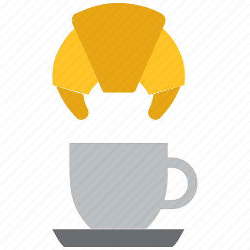 Coffee, croissant, cup icon - Download on Iconfinder