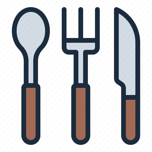 Cutlery, spoon, fork, knife, restaurant, eating, kitchen icon - Download on Iconfinder