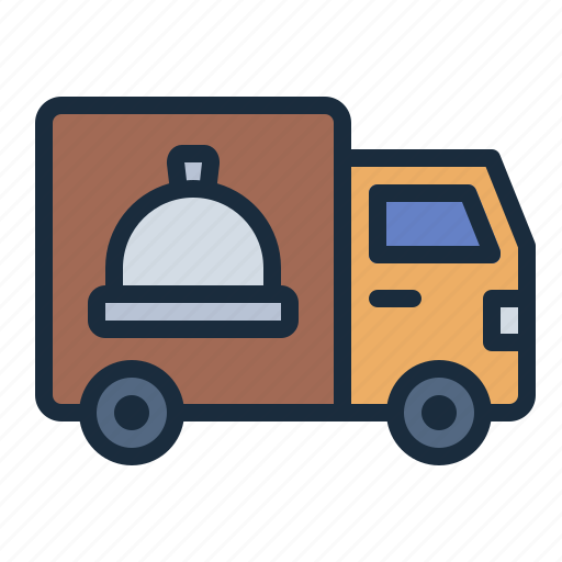 Delivery, truck, food, order, restaurant, transportation, vehicle icon - Download on Iconfinder