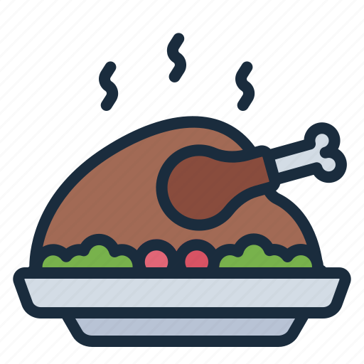 Roasted, chicken, food, culinary, meal, restaurant, cuisine icon - Download on Iconfinder