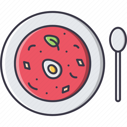 Egg, food, plate, restaurant, soup, spoon icon - Download on Iconfinder