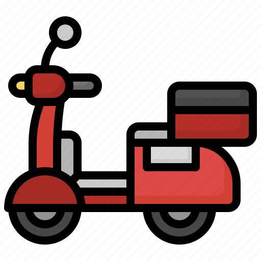 Delivery, food, transport, motorbike, and, restaurant icon - Download on Iconfinder