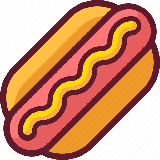 Fast food, food, hot dog, hotdog, mustard icon - Download on Iconfinder