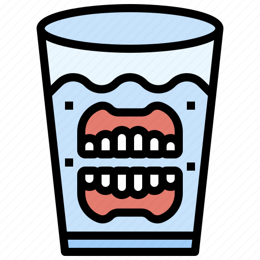 Dentures, dental, tooth, medical, glass icon - Download on Iconfinder