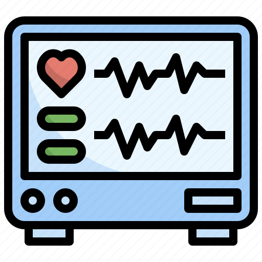 Electrocardiogram, ecg, monitor, heartbeat, healthcare, medical icon - Download on Iconfinder