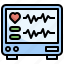 electrocardiogram, ecg, monitor, heartbeat, healthcare, medical 