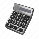 calculator, office, retro, numbers, math, business, finance, money, 3d icon 