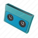 retro, play, music, cassette, audio, tape, multimedia, song, 3d icon 