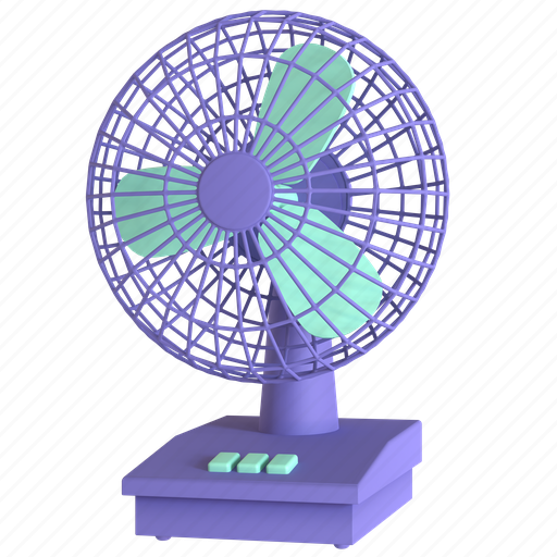 Table fan, fan, air, electric fan, machine, cooling, technology 3D illustration - Download on Iconfinder