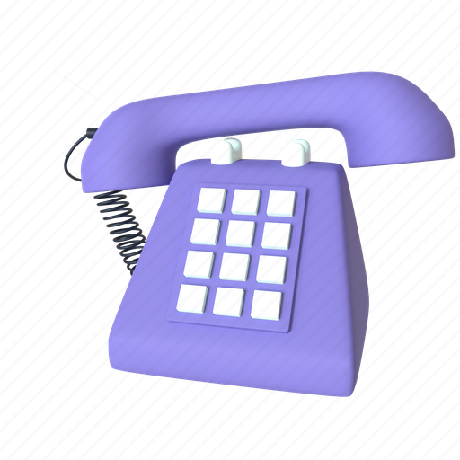 Landline telephone, landline phone, landline, phone, telephone, communication, technology 3D illustration - Download on Iconfinder