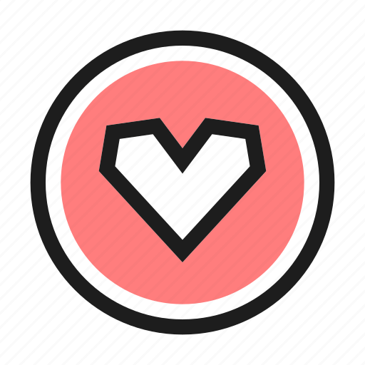 Heart, square, retro, corner, sharp, love icon - Download on Iconfinder