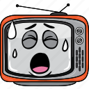 cartoon, emoji, retro, smiley, television, tv