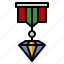 diamond, jewel, insignia, honor, medal 