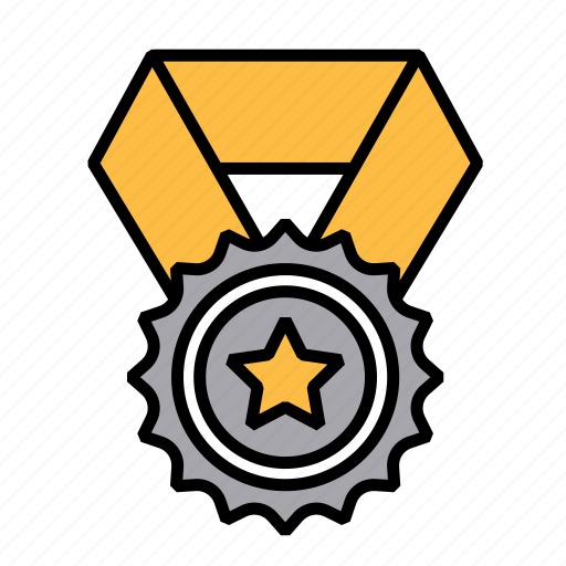 Medal, badge, star, award, reward, ribbon, prize icon - Download on Iconfinder