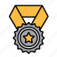 medal, badge, star, award, reward, ribbon, prize 