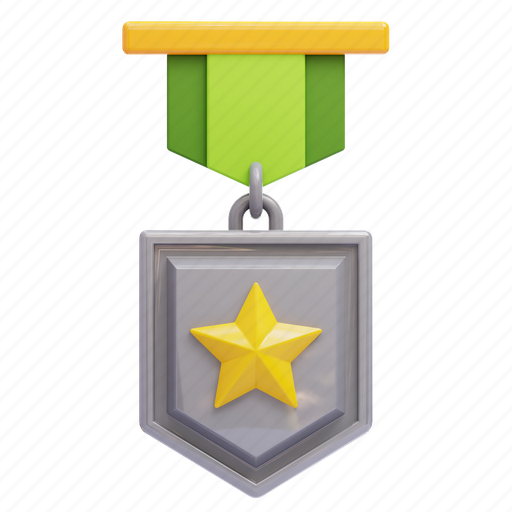Badge, military, army, medal 3D illustration - Download on Iconfinder