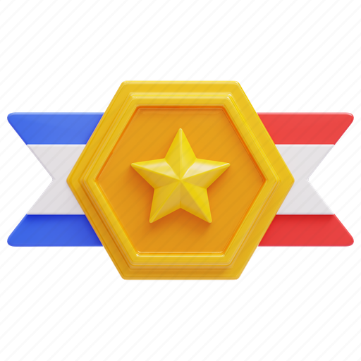 Badge, award, military, army 3D illustration - Download on Iconfinder