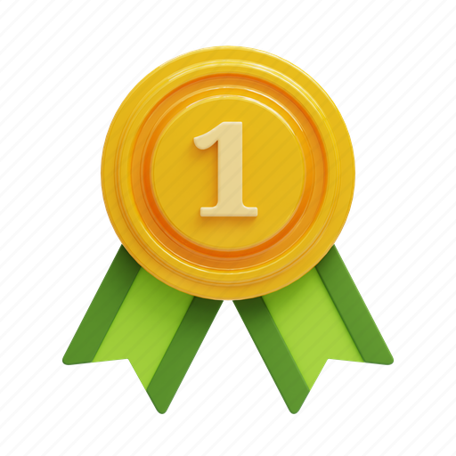 Badge, prize, reward, medal 3D illustration - Download on Iconfinder