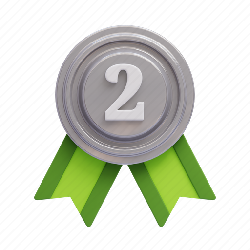 Badge, silver badge, medal, award 3D illustration - Download on Iconfinder