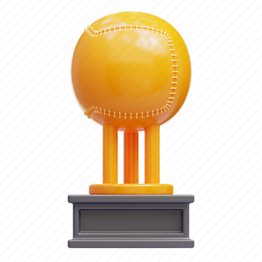 Trophy, baseball trophy, champion, achievement 3D illustration - Download on Iconfinder