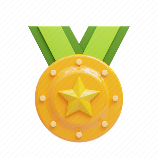 Medal, badge, reward, military 3D illustration - Download on Iconfinder
