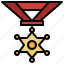 badge, rank, sheriff, star, army 