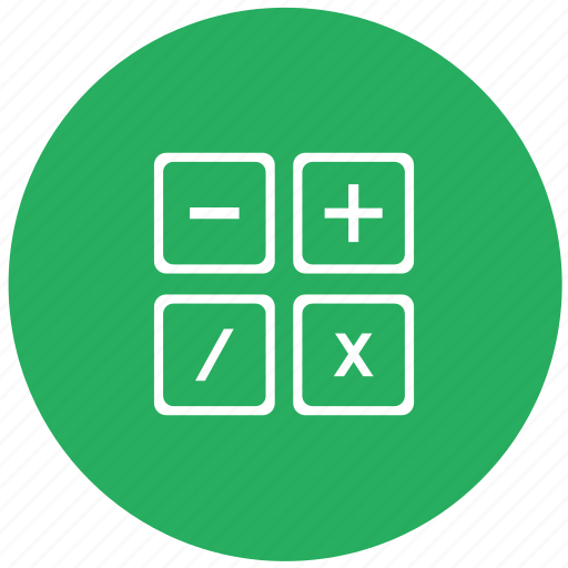 Calc, calculator, count, green, instrument, math icon - Download on Iconfinder