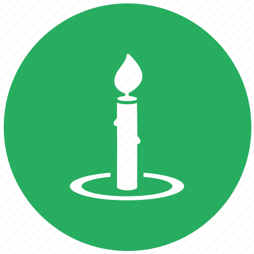 Candle, candlestick, chamberstick, green, round icon - Download on Iconfinder