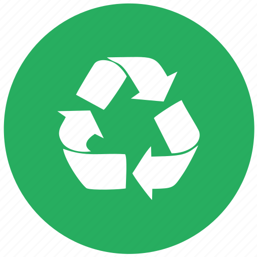 Eco, garbage, green, item, recycle, round icon - Download on Iconfinder