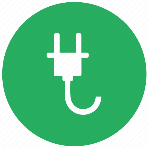 Charge, electric, green, plug, round, socket icon - Download on Iconfinder