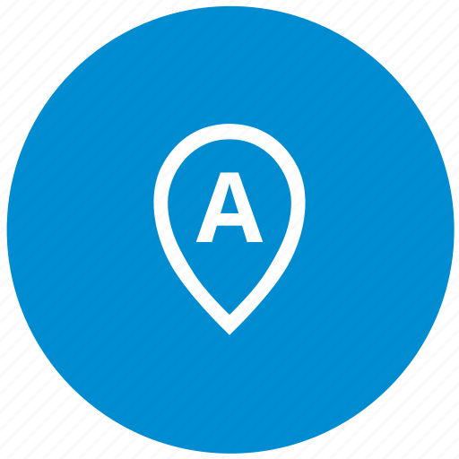 A, letter, point, pointer, round icon - Download on Iconfinder