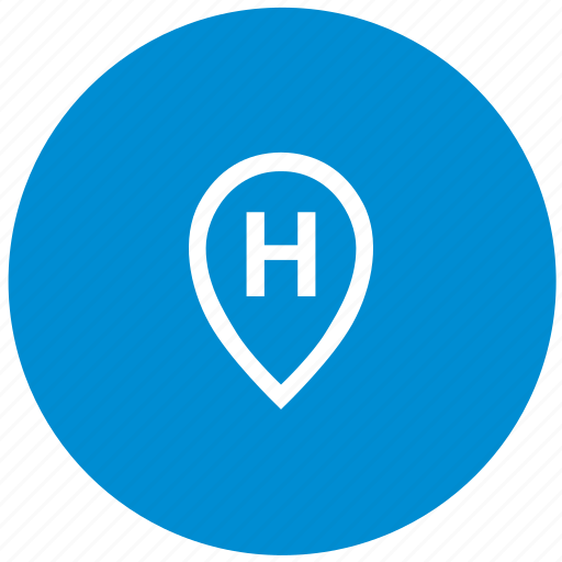 H, letter, map, point, round icon - Download on Iconfinder