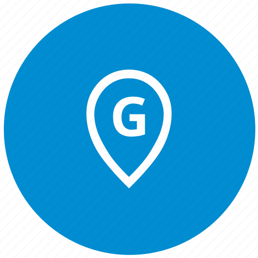 G, letter, map, point, round icon - Download on Iconfinder