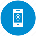 geo, location, point, pointer, round, smartphone