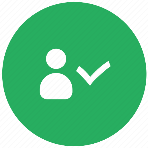 Accept, comfirm, green, id, login, person, user icon - Download on Iconfinder