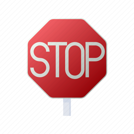 Cartoon, danger, road, safety, sign, stop, traffic icon - Download on Iconfinder