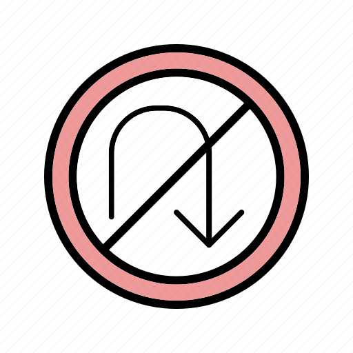 Arrow, no turn, no u turn icon - Download on Iconfinder