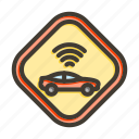 radar, antenna, communication, wifi, road sign