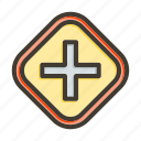 crossways sign, road sign, direction, traffic sign, sign