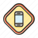 phone, mobile, smartphone, communication, road sign