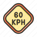 speed limit, traffic sign, road sign, distance, road