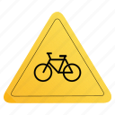 cycling, road, sign, yellow