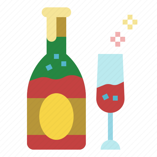 Alcohol, wine, beverage, glass, champagne, drink, bottle icon - Download on Iconfinder