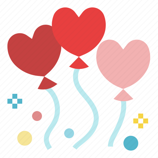 Balloon, heart, love, romance, valentines, celebration, party icon - Download on Iconfinder