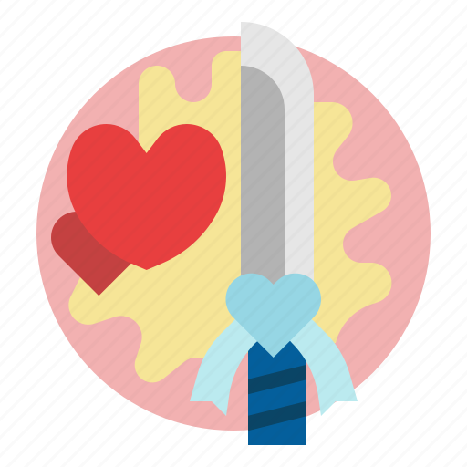 Piece, of, cake, cutting, knife, wedding, party icon - Download on Iconfinder