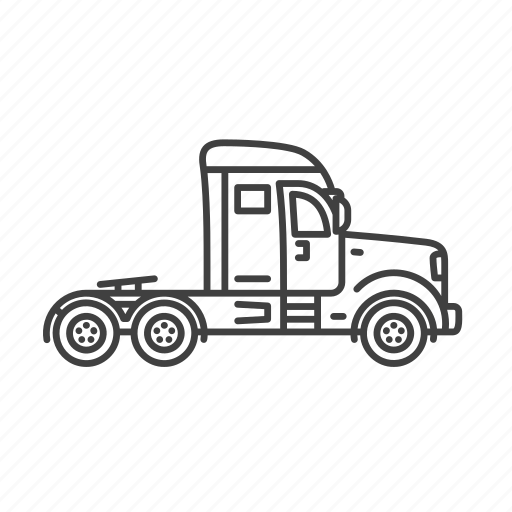 Big, truck, big truck, vehicle, trailer, cargo, transport icon - Download on Iconfinder