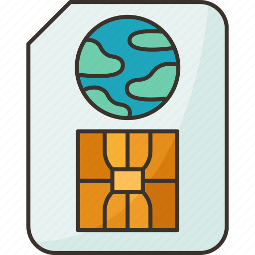 Sim, card, global, roaming, service icon - Download on Iconfinder