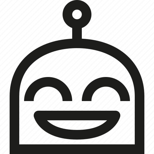 Emoji, glad, robot icon - Download on Iconfinder
