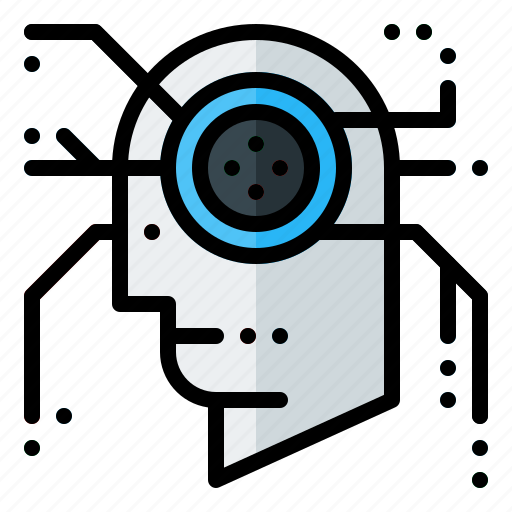 Cyborg, head, humanoid, machine, mind, robot, technology icon - Download on Iconfinder